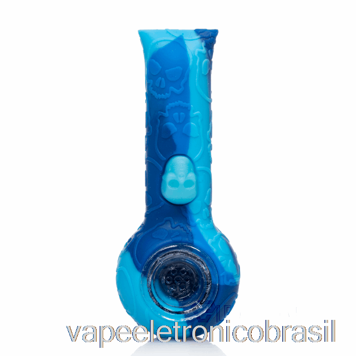 Vape Vaporesso Stratus Silicone Caveira Tubo De Mão Mármore Azul (azul Bebê / Azul)